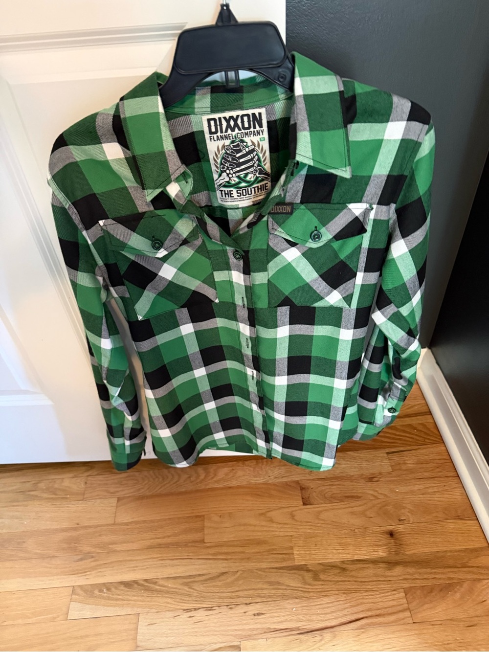 Dixxon Flannel Company southie Green Plaid Button-Up Shirt women medium